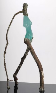 Melding glass with branches 